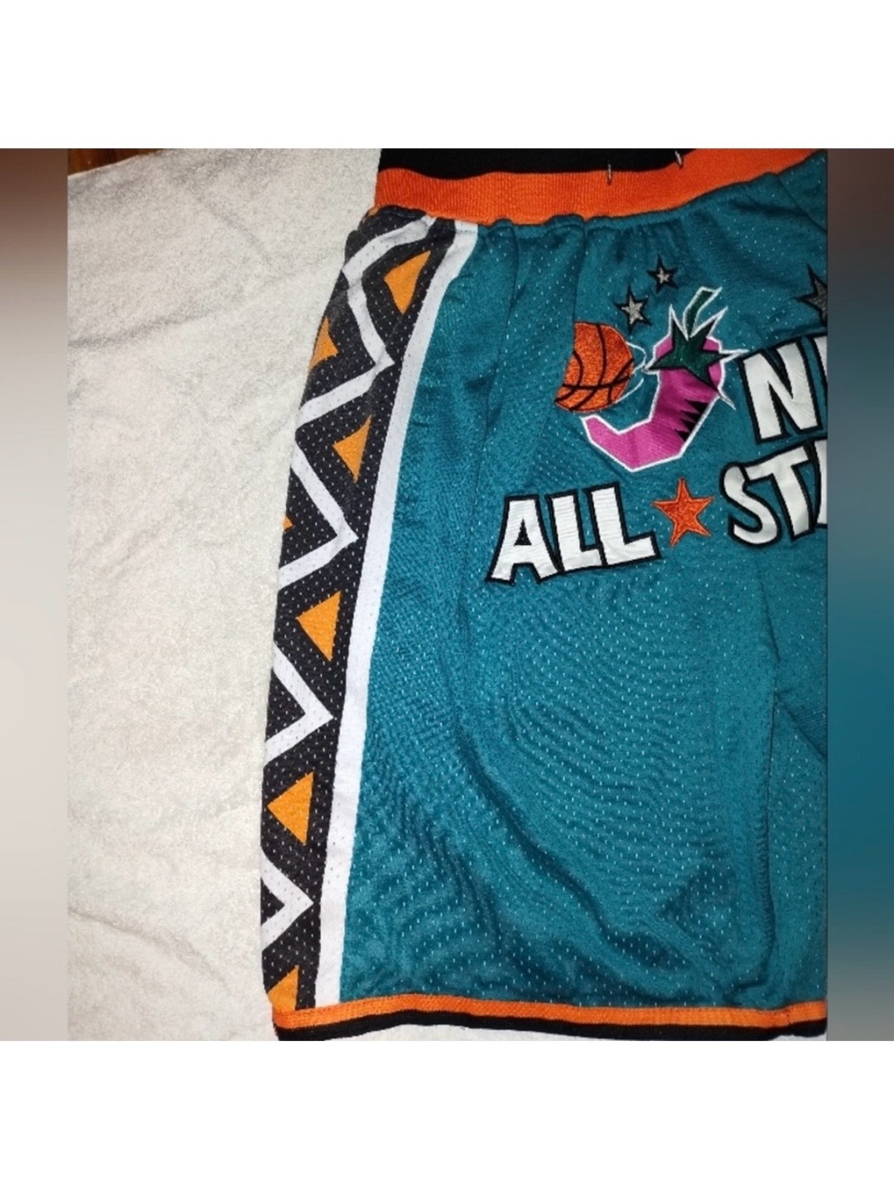 Jordan 1996 Throwback NBA All Star Game Just Don Athletic Mesh Basketball Shorts - Picture 5 of 6